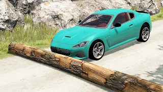 Mobil vs Fallen Tree #4 - BeamNG Drive
