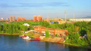 Красноярск - Панорама реки Енисей с Коммунального моста