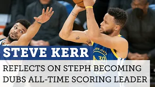 Steve Kerr reacts to Steph Curry becoming Warriors all-time scoring leader | NBC Sports Bay Area