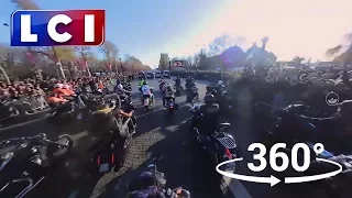 EXCLU 360° - Hommage à Johnny Hallyday : au coeur de l'escorte de Harley-Davidson