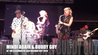 Mindi Abair and Buddy Guy at the Clearwater Jazz Holiday Oct 2015