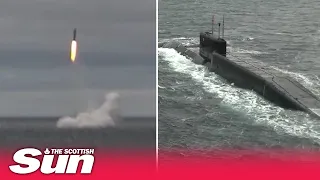 Russia carries out  submarine-launched ballistic missile   test at sea
