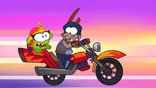 Das Malbuch OmNom. Saison 12. Folge 5. SuperNoms und der freche Motorradfahrer. Kinder Zeichentrick