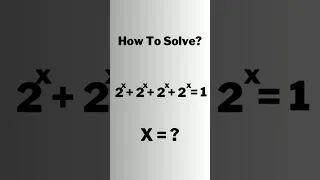 A Nice Exponent Problem.  Find value of x. #shorts #maths #olympiad #exponents #mathsolympiad #viral