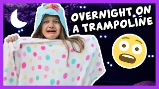 24 Hours on a TRAMPOLINE with NO LOL DOLLS - OVERNIGHT TRAMPOLINE CHALLENGE SCARY!!