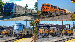 [4K] A Day of Railfanning in Pleasanton, Escalon, and Roseville - Ferromex Power, AMTK 157, and More