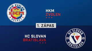 1.zápas semifinále HKM Zvolen - HC Slovan Bratislava HIGHLIGHTS