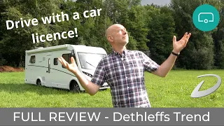 LIVE-IN Review of Car-Licence Friendly A Class Motorhome: Dethleffs Trend I7057DBL