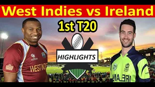 WI vs IRE 1ST T20 2020 | West Indies vs Ireland 1st T20 Highlights Live