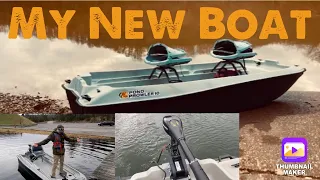 My New Boat! | Bass Pro Shops Pond Prowler 10 review and stability test + Minn Kota endura C2 review