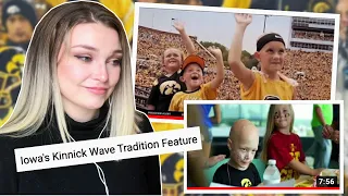 New Zealand Girl Reacts to IOWA COLLEGE FOOTBALL KINNICK WAVE TRADITION 😭❤️