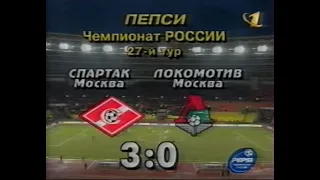 Спартак 3-0 Локомотив. Чемпионат России 1999