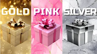 Choose Your Gift 🎁😍🤩🤮 Gold, Pink or Silver 💛💗🤍  Are you lucky one?