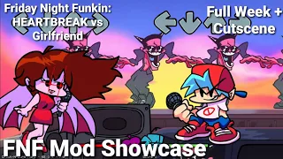 Friday Night Funkin: HeartBreak V.S Girlfriend (Full Week + Hard) + Cutscene | FNF Mod Showcase