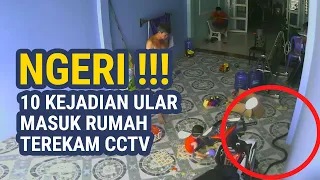 NGERI !!! 10 Kejadian Ular Masuk Rumah yang Terekam CCTV - Snake Caught on CCTV