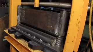 Welding together the parts for a DIY press brake to be used in a shop press - Part 2 of 2