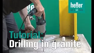 Tutorial: How to drill in granite #hellertv #ProXtreme #stonedrillbit