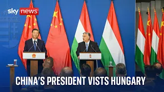 Chinese President Xi Jinping meets Hungarian Prime Minister Victor Orban in Budapest