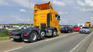 trucks leaving truckfest Lincoln 6.5.24