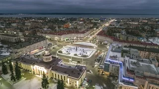 Петрозаводск с квадрокоптера | Гоголевский мост и площадь Гагарина