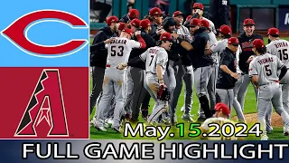Arizona Diamondbacks vs. Cincinnati Reds (05/15/24) FULL GAME HIGHLIGHTS | MLB Season 2024