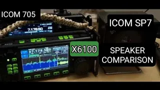 ICOM IC-705, XIEGU X6100 External Speaker (ICOM. SP7) Comparison