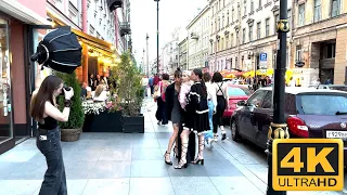 [4K 60FPS] THE RUBINSTEIN STREET - MAIN BAR STREET IN SAINT PETERSBURG