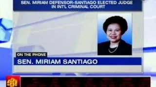 Sen. Miriam Santiago on her winning a seat in ICC
