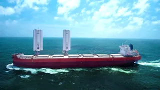 Cargo ship sets sail to test wind power at sea