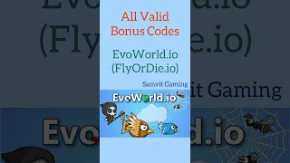 All Valid EXP Bonus Codes in EvoWorld.io (FlyOrDie.io) Game #evoworld #flyordie #games  #shorts