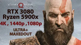 GOD OF WAR | MAXED OUT 4K , 1440p , 1080p | RTX 3080 and 5900x | ULTRA+ DLSS ON/OFF BENCHMARK