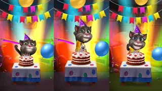 Happy Birthday Level 7 Vs Level 10 Vs Level 17 My Talking Tom 2