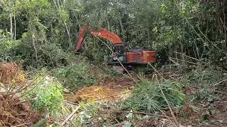 buka lahan menggunakan excavator di areal bukit apa bisa?