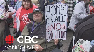 Vancouver protesters decry lack of affordable housing for low-income people