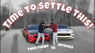 NITROUS 2018 MUSTANG VS ZANDER13'S TWIN TURBO 2019 MUSTANG GT!