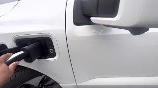 Tesla Magic Dock in use on a Ford Lightning.