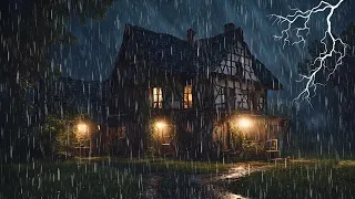 Rain Sounds For Sleeping,Heavy Rain Sounds At The Night To Sleep In 3 Minutes,Relaxing,Stress,ASMR