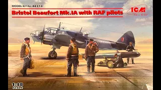 New ICM 1/48 Bristol Beaufort 1A & RAF Pilots (#48313)