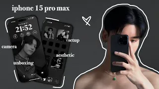iphone 15 pro max black - aesthetic unboxing, setup, camera test & storytime (finally)