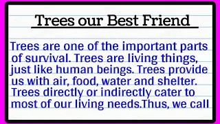 Trees Are Our Best Friend Essay In English | Importance of trees essay in English | Essay On Trees