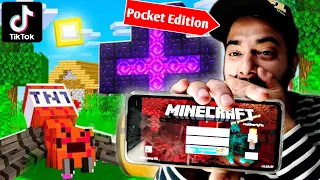 Trying Viral TikTok Hacks in Pocket Edition Minecraft...#6