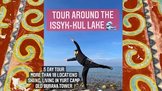 Tour around Issyk-Kul lake , largest lake in Central Asia. 5 days, more than 950 km on road.