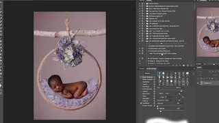 How To Do A Newborn Digital Backdrop Or Composite On Photoshop - Easy Tutorial