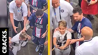 Die unglaubliche Reaktion von Messi bei einem kleinen Fan