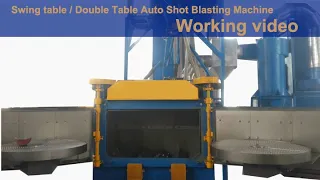 Swing table  Double Table Auto Shot Blasting Machine Working Video | EVERTECH BLAST