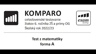 KOMPARO - Matematika 6. ročník (školský rok 2022/23)