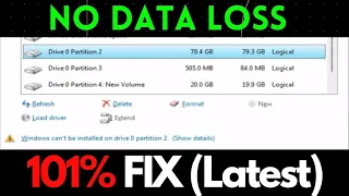 Windows cannot be installed on drive 0 partition 1/2/3/4/5 without losing data (Latest)