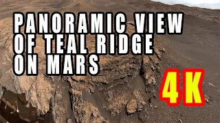 Curiosity Rover's Panoramic View Of Teal Ridge On Mars In 4K