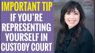 Important Tip If You're Representing Yourself in Custody Court