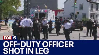 Off-duty police officer shot in Queens